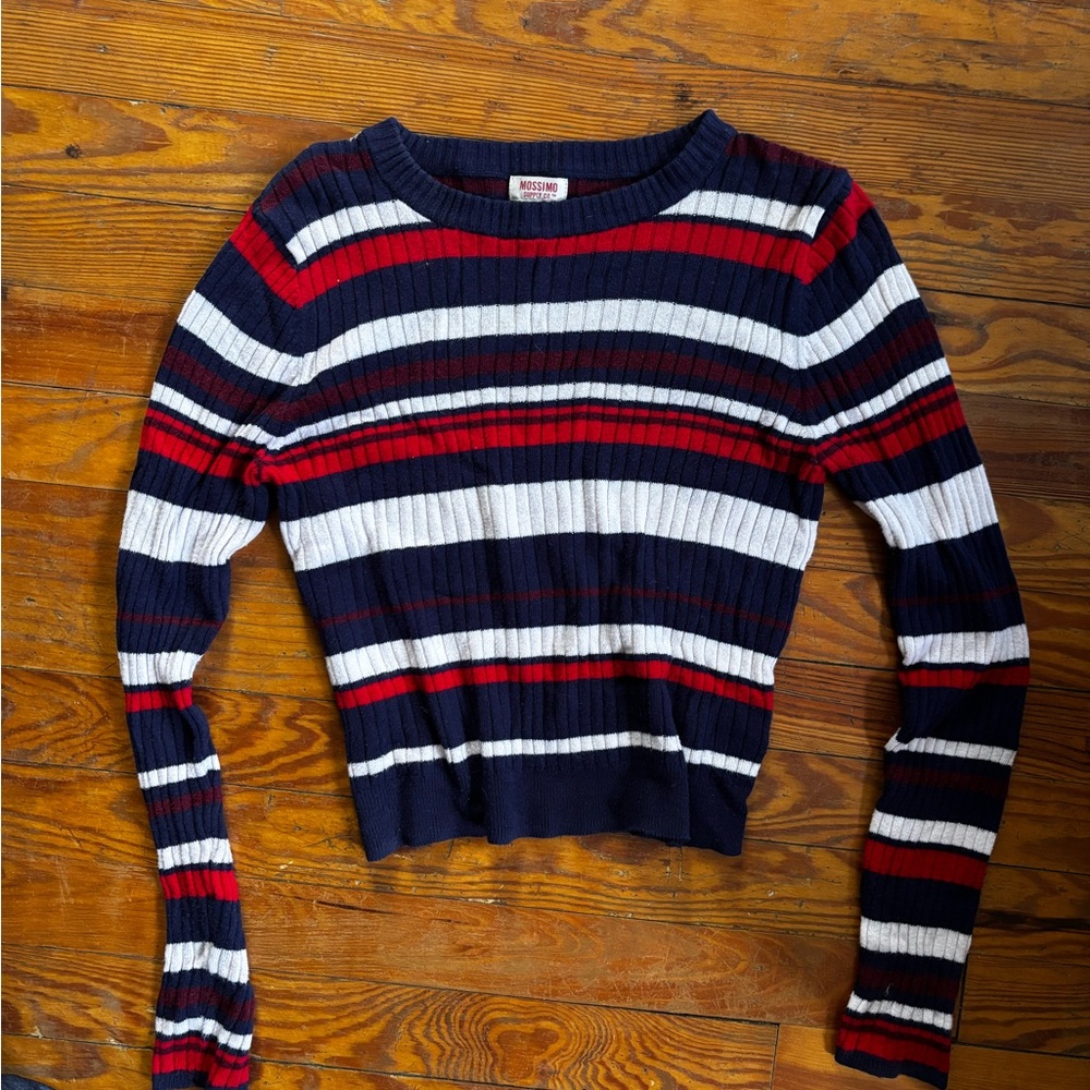 Cropped Striped Sweater